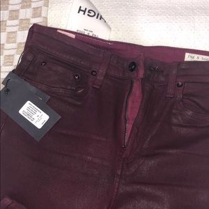 Rag & Bone High Rise Skinny Cut Ankle Length Jeans